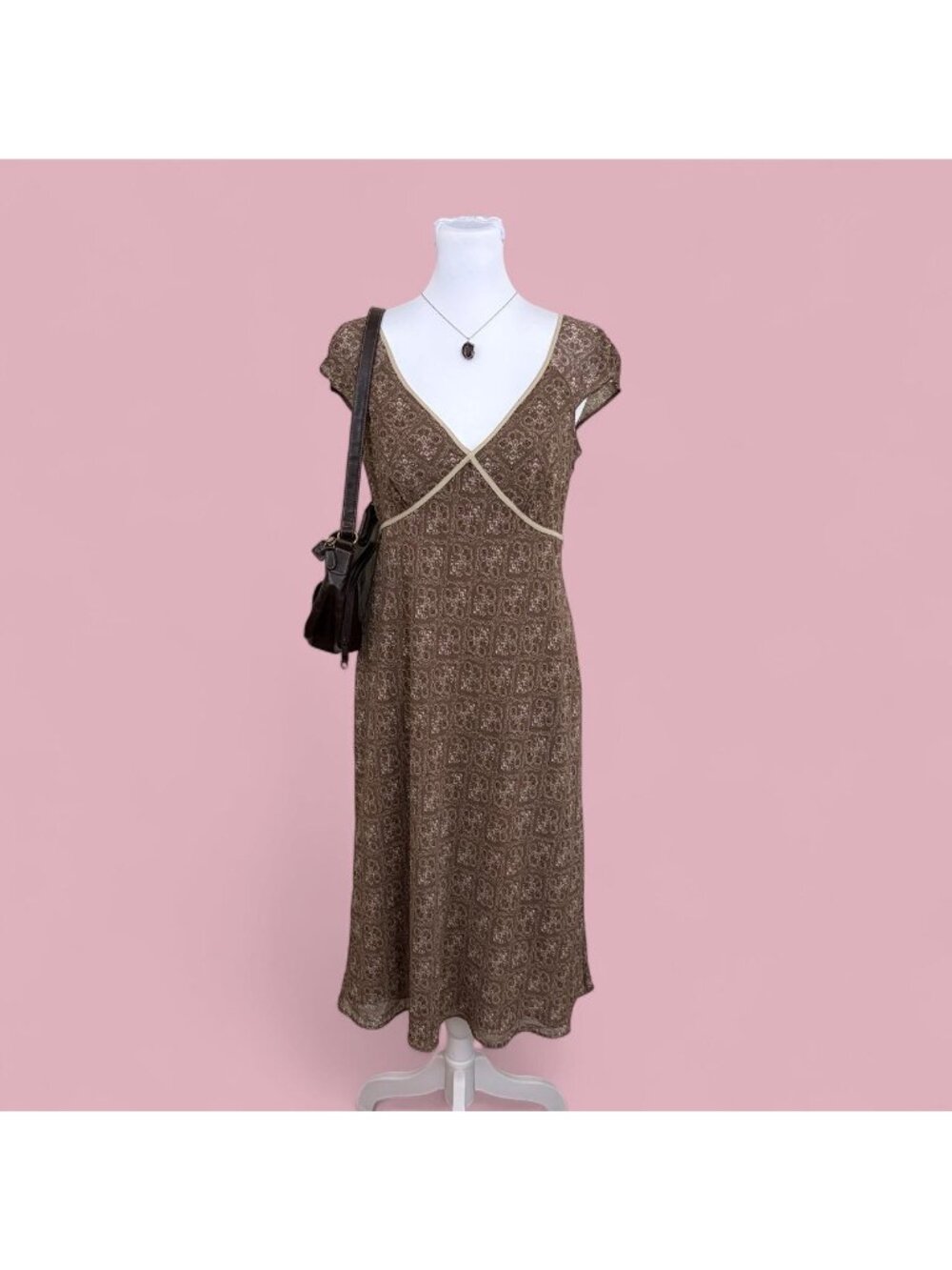 y2k paisley boho dress